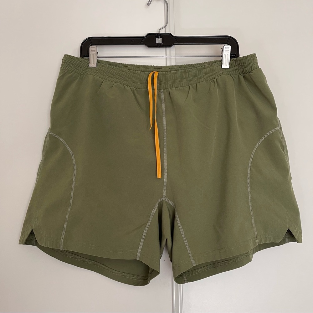 Lululemon Olive Athletic Lined Shorts